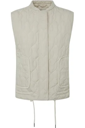 Pepe Jeans Femme, Vestes, Gris, Taille: 38 FR Gilet Matelassé Léger avec Fermeture Éclair