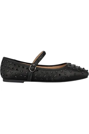 Alma en Pena Femme, Chaussures, Noir, Taille: 37 EU Ballerine en daim clous