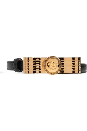 VERSACE Femme, Accessoires, Noir, Taille: 65 CM Ceinture en cuir