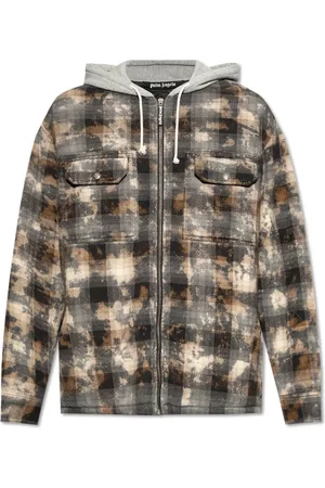 Palm Angels Homme, Vestes, Brun, Taille: L Veste à capuche