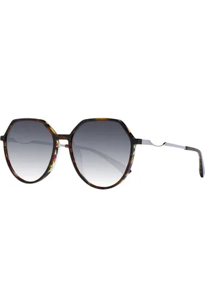 ANA HICKMANN Femme, Accessoires, Brun, Taille: ONE Size Lunettes de Soleil Femme Marron Rondes Dégradées