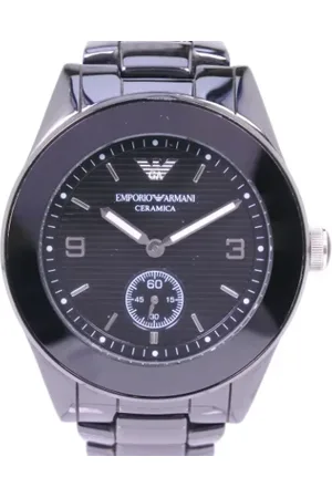 Emporio Armani Homme, Pre-owned, Noir, Taille: ONE Size Pre-owned Metal montres