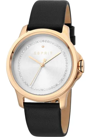 ESPRIT Femme, Accessoires, Rose, Taille: ONE Size Montre Femme en Or Rose à Quartz avec Bracelet en Cuir