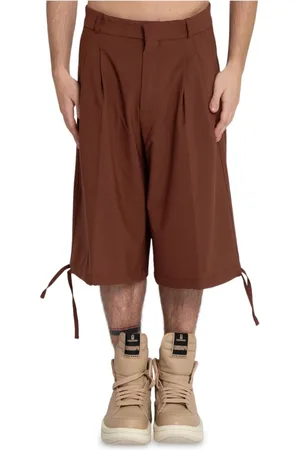 BONSAI Homme, Shorts, Brun, Taille: S Shorts en Laine Super Larges en Gingembre Glasé