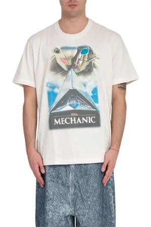 DOUBLET Homme, Tops, Blanc, Taille: S Tee-shirt imprimé Android en Blanc