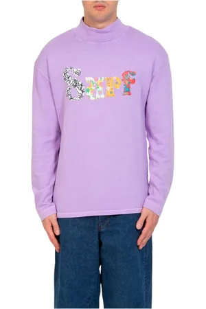 ERL Homme, Tops, Violet, Taille: L Tee à Manches Longues Patch Surf Violet