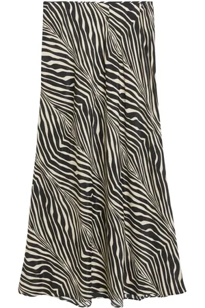 By Malene Birger Femme, Jupes, Noir, Taille: 38 FR Jupe Midi A-Line Zèbre Boshan