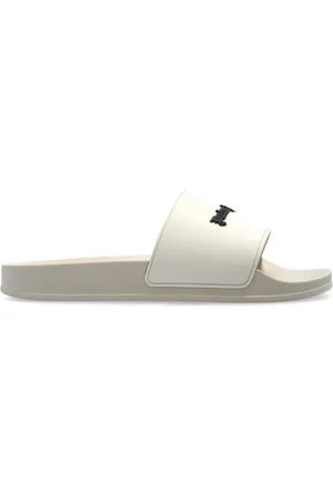 Palm Angels Femme, Chaussures, Blanc, Taille: 40 EU Slides avec Logo