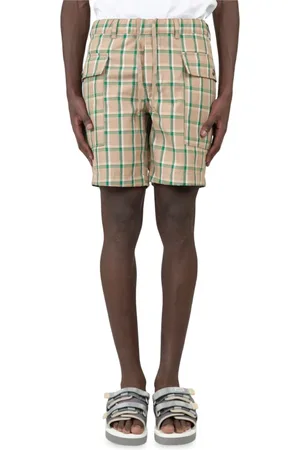 Sunflower Homme, Shorts, Multicolore, Taille: M Shorts Cargo à Carreaux Verts