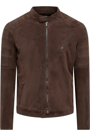 GIOCASTA Homme, Vestes, Brun, Taille: M Vestes en Cuir Veste en Daim
