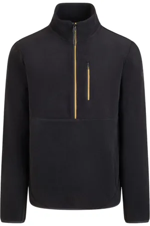 Cruyff Homme, Sweatshirts et sweats à capuche, Noir, Taille: XS Sweat à Demi-Zip en Polaire Noir Homme