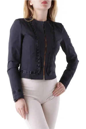 John Richmond Femme, Vestes, Noir, Taille: 38 FR Élégant Blazer Noir avec Finitions Décoratives