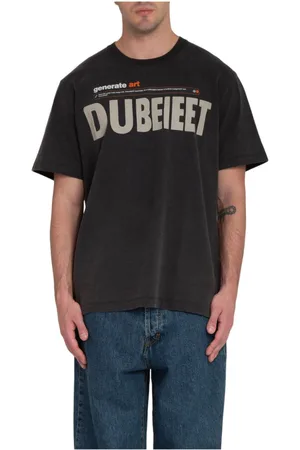 DOUBLET Homme, Tops, Noir, Taille: M Tee-shirt Noir Logo IA-généré Style