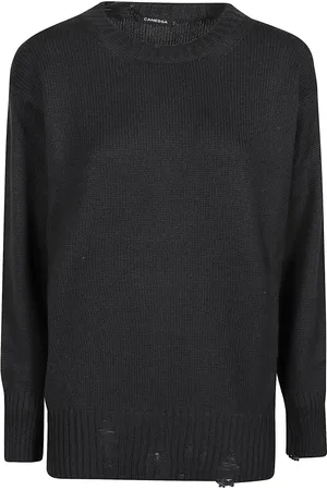 Canessa Femme, Pulls, Noir, Taille: 40 FR Pull Col Rond