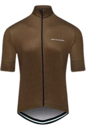 Cafe du Cycliste Homme, Sport, Brun, Taille: S T-shirt de Cyclisme Marron avec Poches