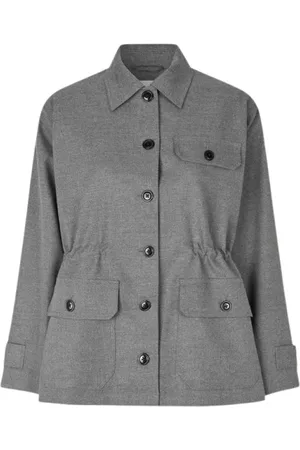 Samsøe Samsøe Femme, Vestes, Gris, Taille: 38 FR Veste Élégante Minimaliste