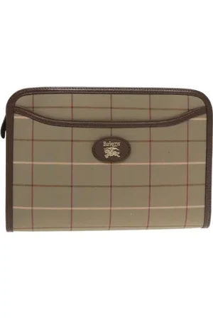 Burberry Femme, Pre-owned, Brun, Taille: ONE Size Pre-owned Toile pochettes-minaudieres