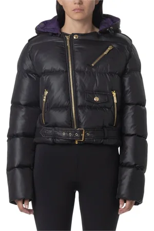 Roberto Cavalli Femme, Vestes, Noir, Taille: 38 FR Bomber Court avec Disposition de Poches Unique