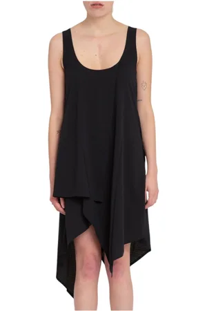 Y-3 Femme, Robes, Noir, Taille: 36 FR Robe noire en nylon avec top