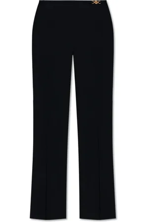 VERSACE Femme, Pantalons, Noir, Taille: 36 FR Pantalon plissé