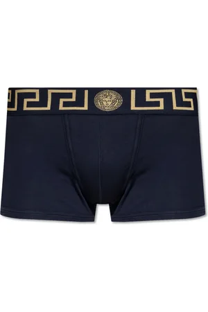 VERSACE Homme, Sous-vêtements, Bleu, Taille: L Boxers en coton