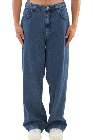 Garment Workshop Homme, Jeans, Bleu, Taille: M Baggy Stonewash Jeans