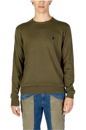 U.S. Polo Assn. Homme, Pulls, Vert, Taille: L Pull à Manches Longues Vert
