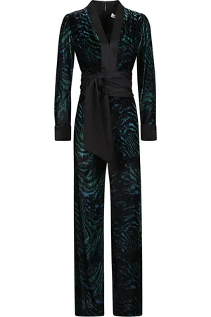 Diane von Furstenberg Femme, Combinaisons et Ensembles, Vert, Taille: 36 FR Costume Vert en Eco-Cuir et Viscose