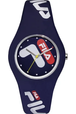 Fila Unisex, Accessoires, Bleu, Taille: ONE Size Montre pour homme style 40 mm Bracelet en Silicone 38-185