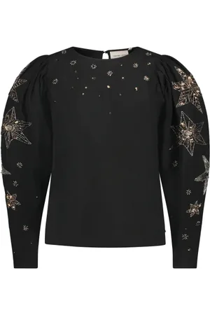 Fabienne Chapot Femme, Blouses et Chemises, Noir, Taille: 36 FR Raja Beaded Top
