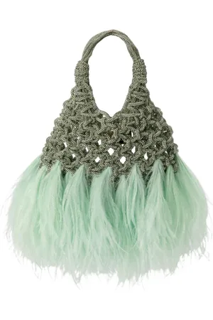 Hibourama Femme, Sacs, Vert, Taille: ONE Size Mini Plumes