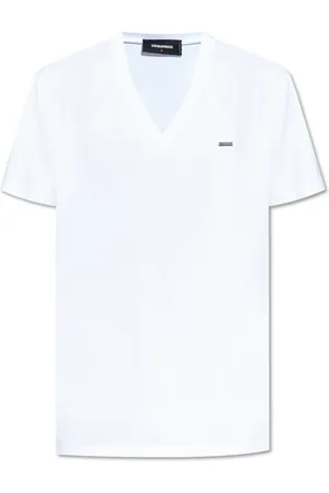 Dsquared2 Homme, Tops, Blanc, Taille: S T-shirt col en V