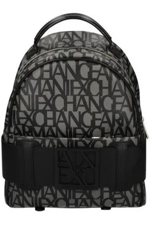 Armani Exchange Femme, Sacs, Noir, Taille: ONE Size Sac à Dos en Coton avec Plusieurs Compartiments