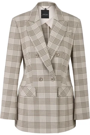 Marc Cain Femme, Vestes, Vert, Taille: 36 FR Blazer à carreaux brillants