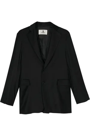 BARENA Femme, Vestes, Noir, Taille: 38 FR Veste de Blazer en Flanelle de Laine Noire