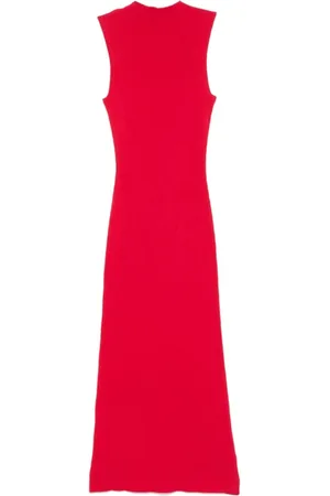 ROTATE Femme, Robes, Rouge, Taille: 38 FR Robe Midi Tricot Rouge