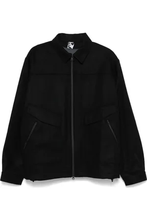 GR10K Homme, Vestes, Noir, Taille: L Veste en mélange de laine noire