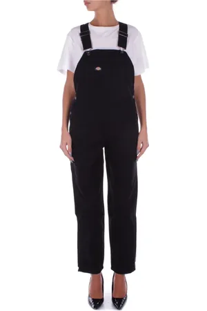 Dickies Femme, Combinaisons et Ensembles, Noir, Taille: 36 FR Robe Salopette en Denim Noir