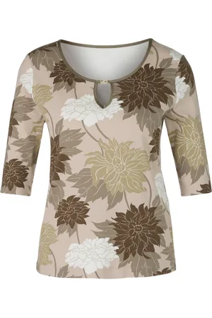 Marc Cain Femme, Tops, Multicolore, Taille: 46 FR T-shirt côtelé floral