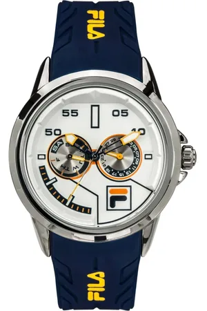 Fila Unisex, Accessoires, Bleu, Taille: ONE Size Montre pour homme 45 mm Bracelet en silicone 38-169-20