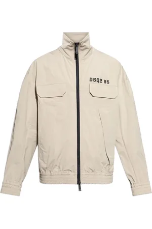 Dsquared2 Homme, Vestes, Gris, Taille: 2XL Veste avec Logo Imprimé
