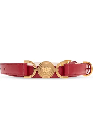 VERSACE Femme, Accessoires, Rouge, Taille: 65 CM Ceinture en cuir