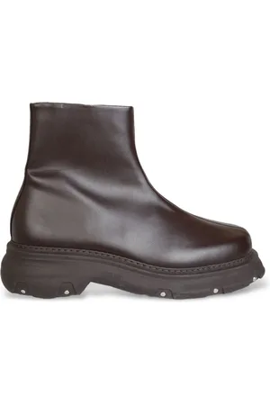 Phileo Homme, Chaussures, Brun, Taille: 44 EU Bottes de camionneur en cuir vegan Marron
