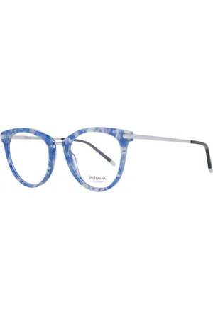 ANA HICKMANN Femme, Accessoires, Bleu, Taille: ONE Size Monture Optique Ronde en Acétate Bleu pour Femme
