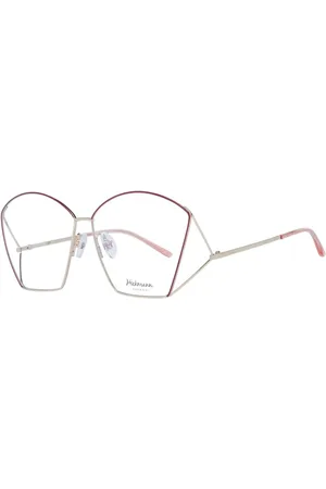 ANA HICKMANN Femme, Accessoires, Jaune, Taille: ONE Size Montures Optiques Carrées en Métal Doré pour Femmes