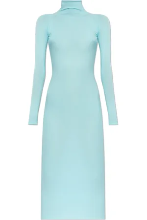 Alaïa Femme, Robes, Bleu, Taille: 36 FR Robe à col roulé