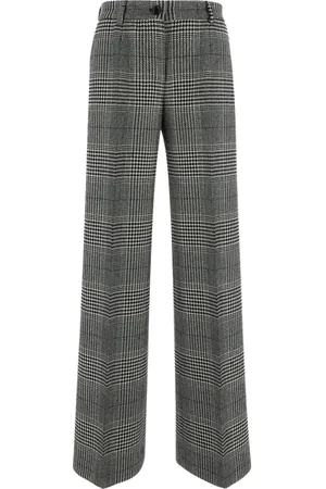 Dolce & Gabbana Femme, Pantalons, Gris, Taille: 38 FR Pantalon Droit en Laine
