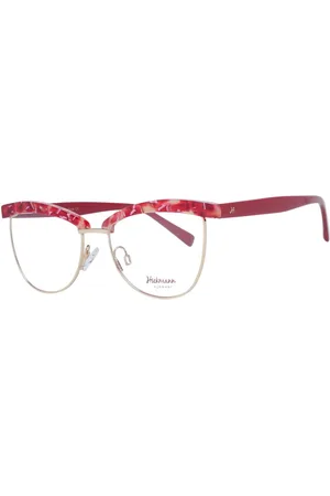 ANA HICKMANN Femme, Accessoires, Rouge, Taille: ONE Size Monture Optique Carrée en Métal Rouge pour Femme