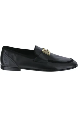 Dolce & Gabbana Homme, Chaussures, Noir, Taille: 41 EU Chausson en Cuir Chaussure