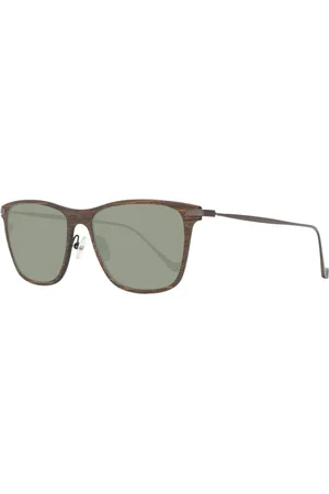 Hackett Homme, Accessoires, Brun, Taille: ONE Size Lunettes de soleil en bois et métal avec chronographe